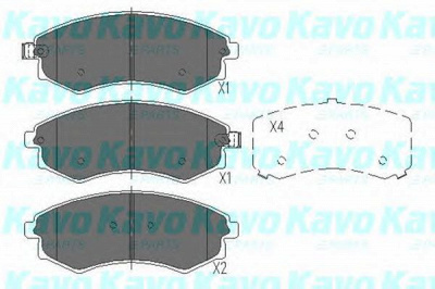 KAVO PARTS kbp7507 -  Комплект тормозных колодок, дисковый тормоз